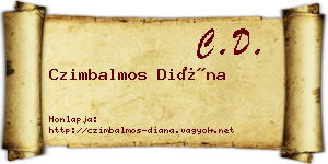 Czimbalmos Diána névjegykártya