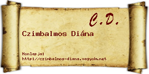 Czimbalmos Diána névjegykártya