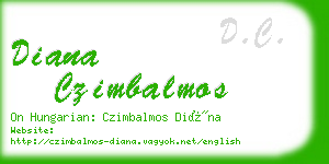 diana czimbalmos business card